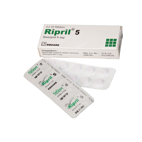 Ripril 5 mg tablet, Ramipril, Ramipril