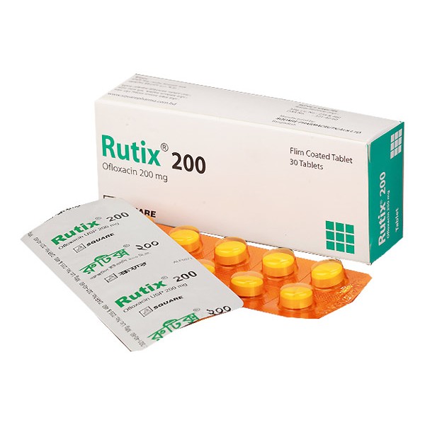 Rutix 200 mg tablet, Ofloxacin, Ofloxacin