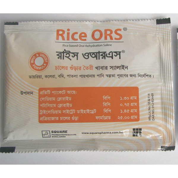 Rice ORS 250 ML sachet, Rice based oral rehydration salt, Potassium Chloride