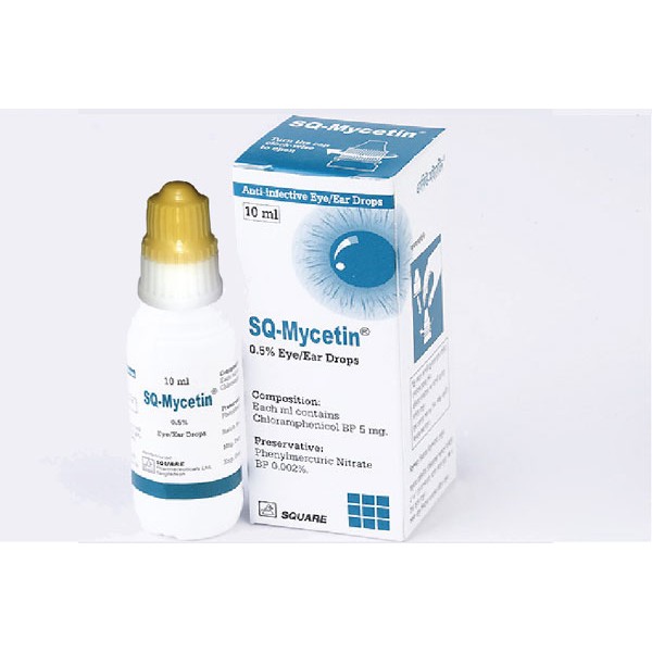 SQ-Mycetin Eye/Ear Drops, Chloramphenicol, Chloramphenicol