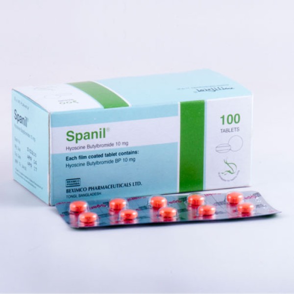 Spanil 10 mg Tabletmg Tablet, 24220, Hyoscine Butyl Bromide