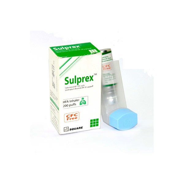 Sulprex (100 mcg+20 mcg) Inhaler, Salbutamol + Ipratropium Bromide, All Medicine