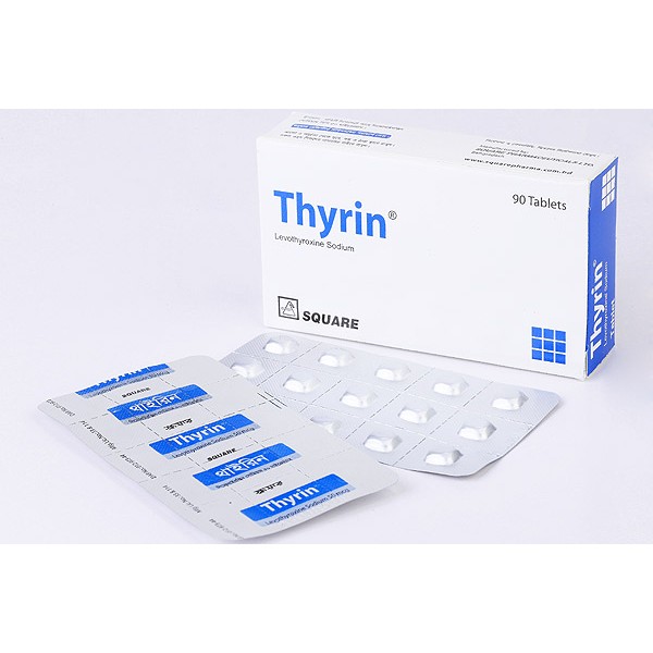 Thyrin 50 mg Tablet, 26353, Levothyroxine Sodium