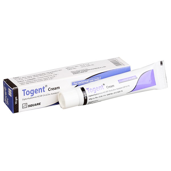 Togent Cream 10gm, 18746, Diphenhydramine Hydrochloride