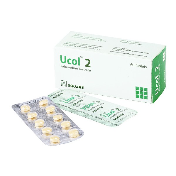 Ucol 2mg Tablet, 22822, Tolterodine Tartrate