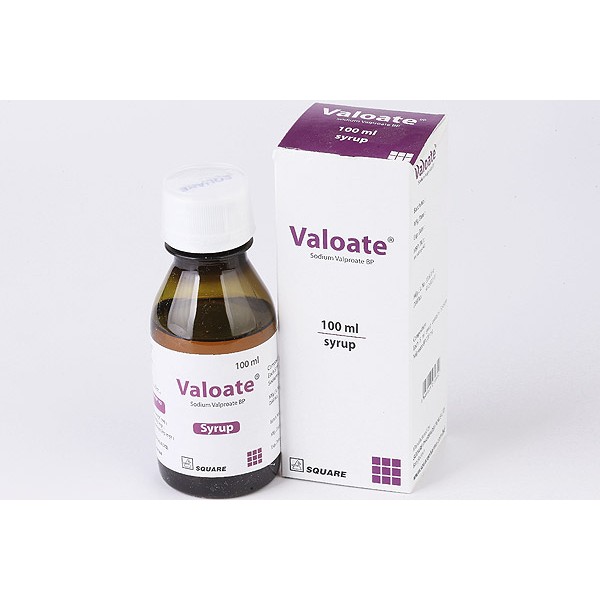 Valoate 100 ml Syrup, Sodium valproate+ Valproic acid, Sodium