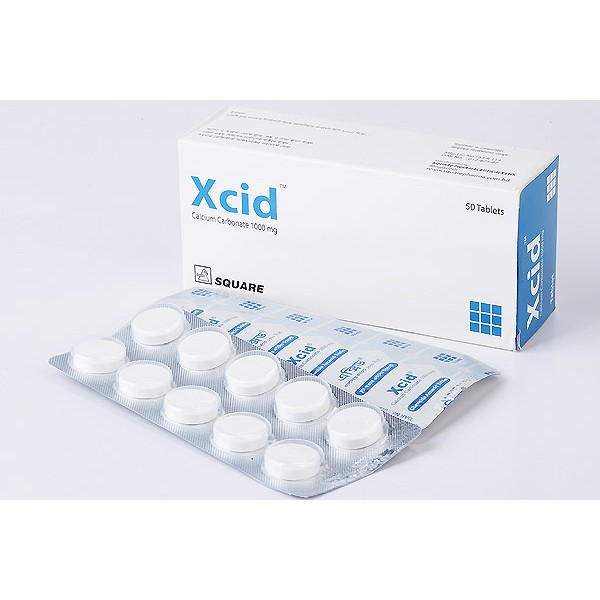 Xcid 1000 mgTablet, Calcium Carbonate, Calcium
