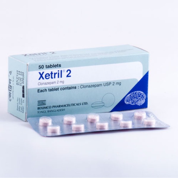 Xetril 2 Tablets, 16458, Clonazepam