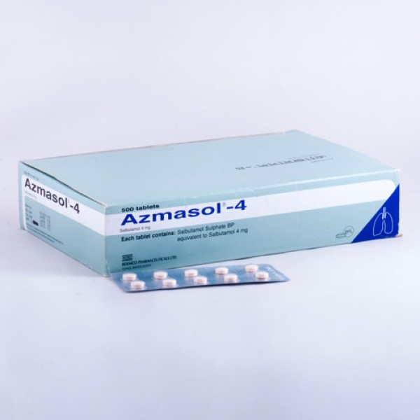 Azmasol 4, Salbutamol 100 mcg/actuation Tablet, Salbutamol