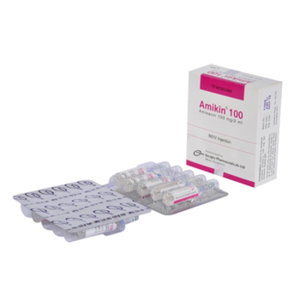Amikin 100mg Injection 5-Pack — Amikacin by Beximco