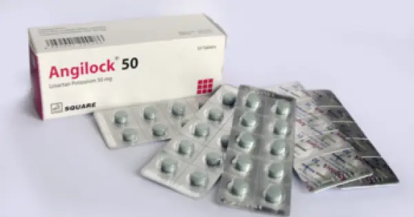 Angilock 50 mg Tablet (Losartan Potassium) - Uses, Dosage & Price ...