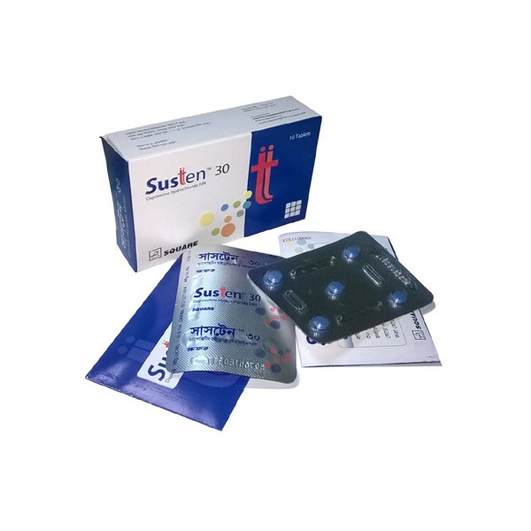 Susten 30 mg tablet, Dapoxetine Hydrochloride INN, Dapoxetine
